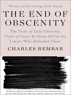cover image of The End of Obscenity